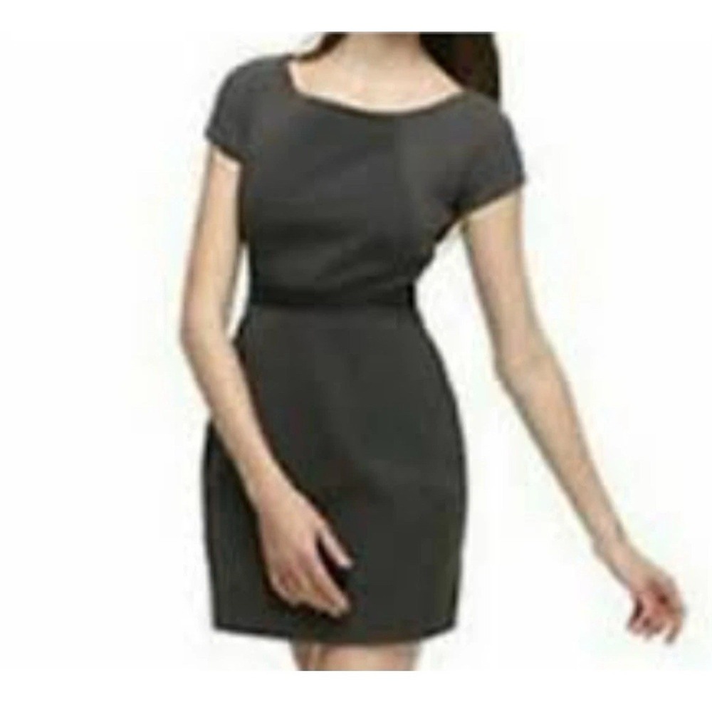 Theory JOENA Short Dress Size 12 Gray‎ Fit Flare A-Line Cap Sleeve 91075604 - Picture 3 of 15